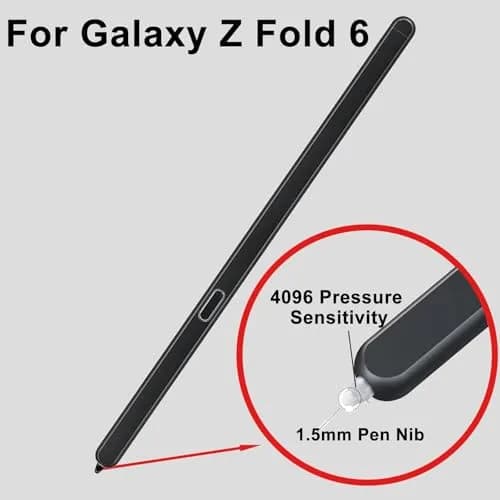 Anglepingping Black S Pen Fold Edition Stylus for Samsung Galaxy Z Fold 6 | 10cm (3.93in) thumbnail 4