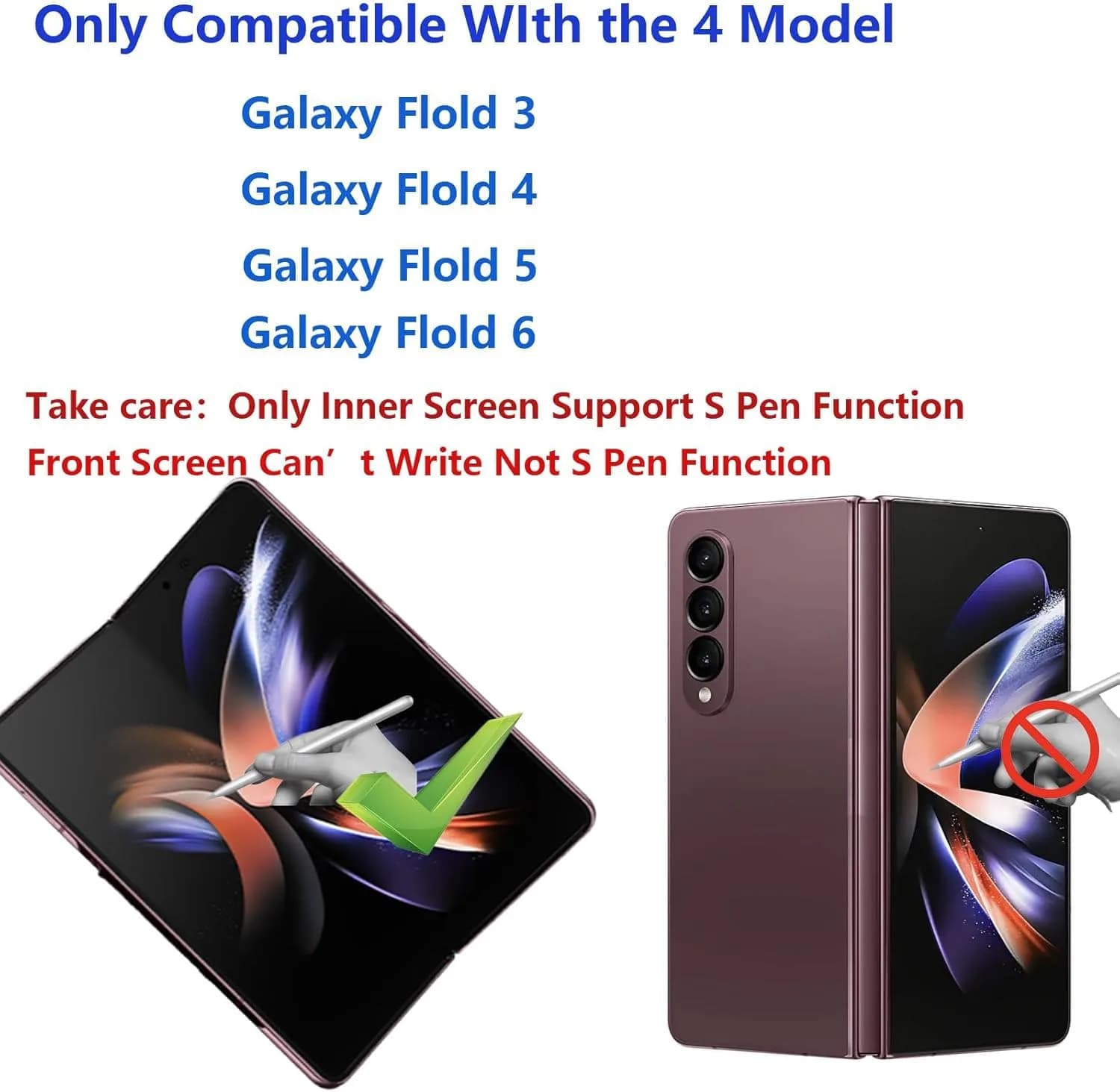 Anglepingping Black S Pen Fold Edition Stylus for Samsung Galaxy Z Fold 6 | 10cm (3.93in) - view 2