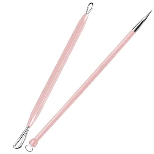 Teenitor Blackhead & Blemish Remover Kit | 2-in-1 Stainless Steel Tools for Face, Pink thumbnail 1