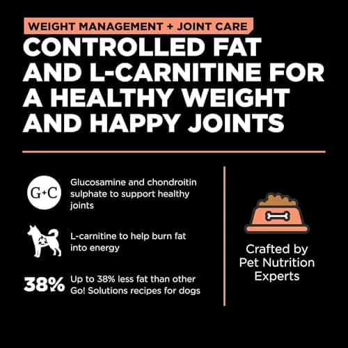 Go! Solutions Weight Management + Joint Care Salmon Dry Dog Food, 12 lb | Supports Healthy Weight & Joints thumbnail 5
