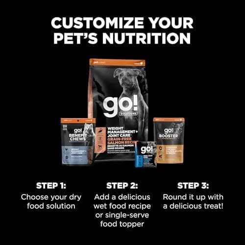 Go! Solutions Weight Management + Joint Care Salmon Dry Dog Food, 12 lb | Supports Healthy Weight & Joints thumbnail 8