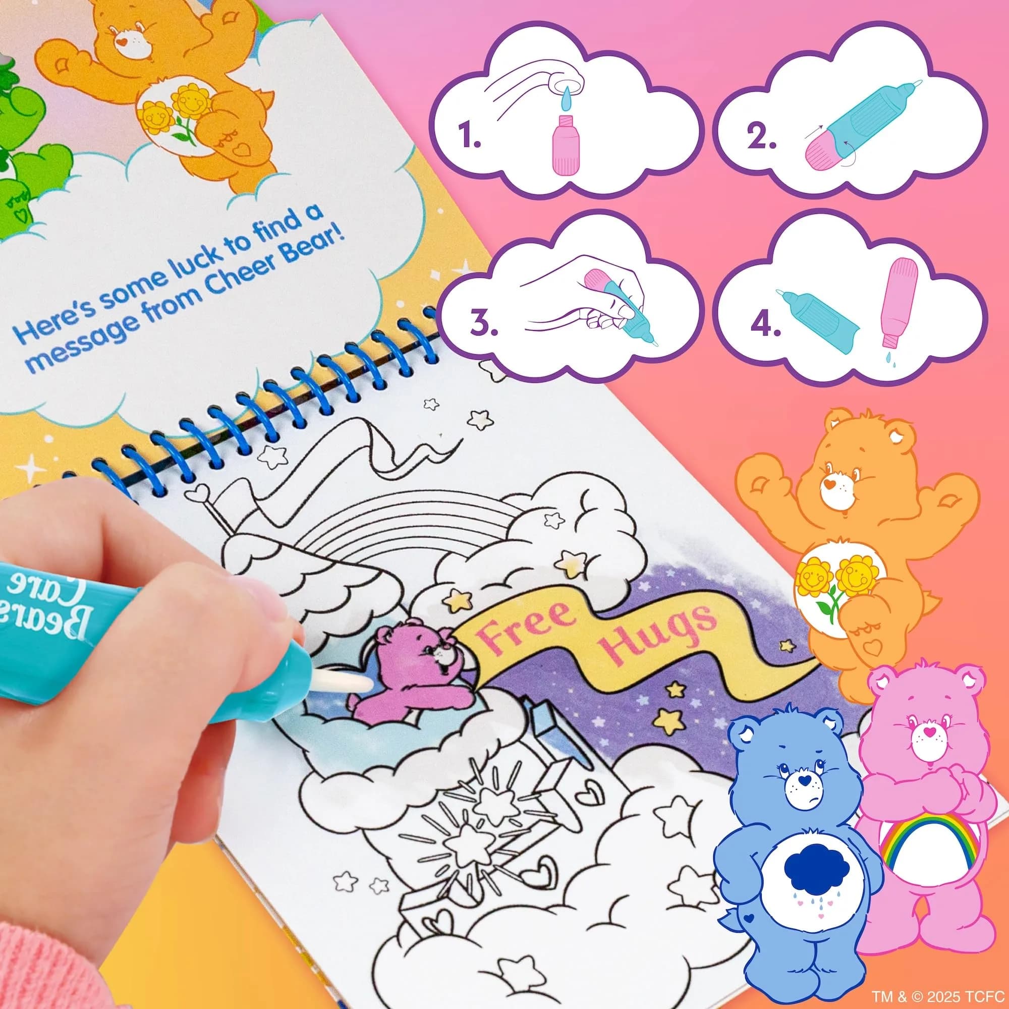 Care Bears Aqua Art Pad Paint with Water Books for Kids | Mess-Free Toddler Travel Activities - view 4