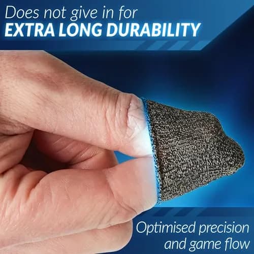 RISOKA Gaming Finger Sleeves 10 Pieces | Responsive Touchscreen Glide for Mobile & Tablet thumbnail 5