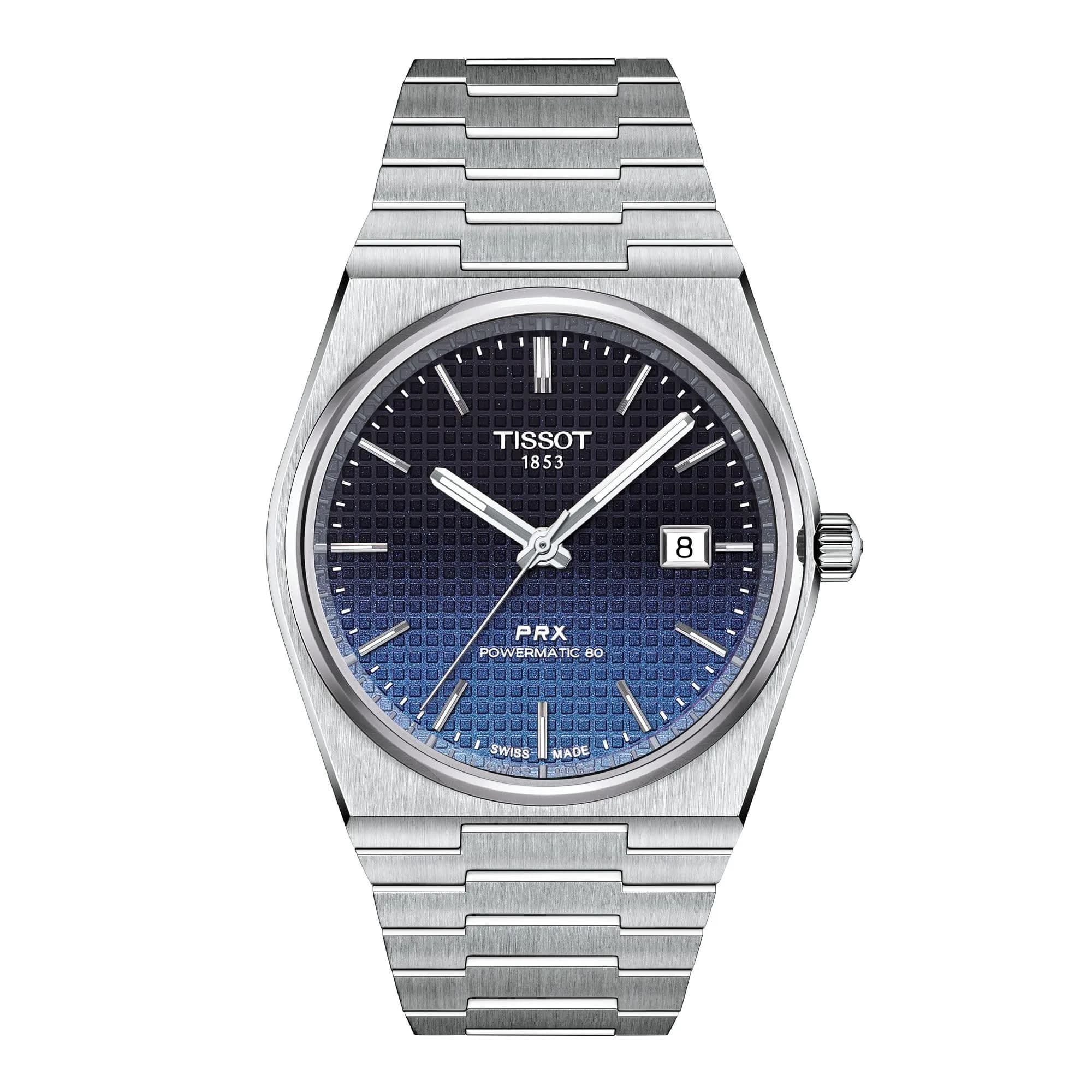 Tissot PRX Swiss Automatic Men’s Watch 40mm Black Dial | 80-Hour Power Reserve — Gradient Purple