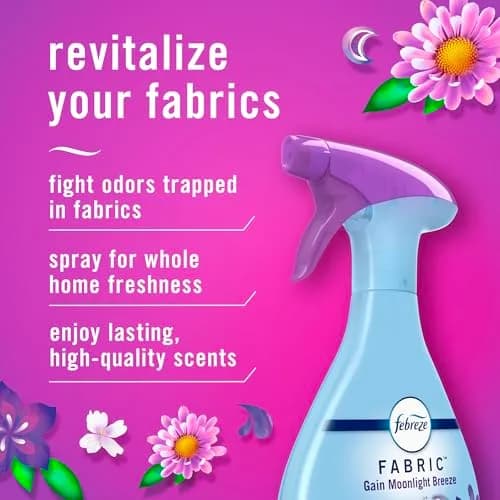 Febreze Fabric Spray Gain Moonlight Breeze Scent 700ml (23.6 fl oz) | Fights Odors Embedded in Fabrics thumbnail 2