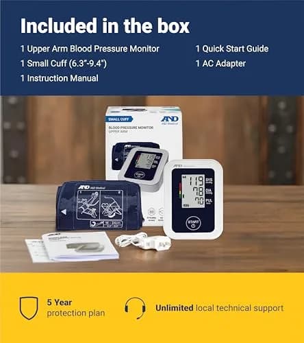 A&D Medical UA-651SAC Upper Arm Blood Pressure Monitor with Small Cuff (16-24 cm) | Clinical Grade Accuracy thumbnail 5