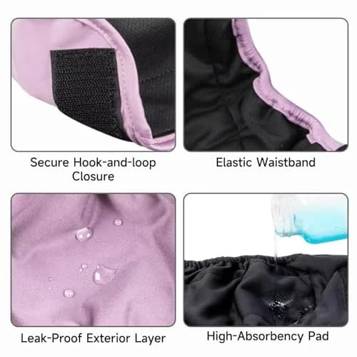 Paw Legend Washable Cat Diapers for Female Cats 3 Pack Small | Prevents Spraying & Incontinence thumbnail 4