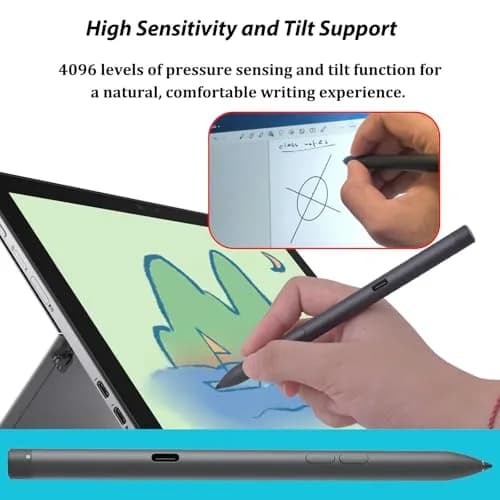 Mingxiong Active Stylus Pen PN7522W Compatible with Dell 2-in-1s | 4096 Pressure Levels, Palm Rejection, Bluetooth Support thumbnail 5