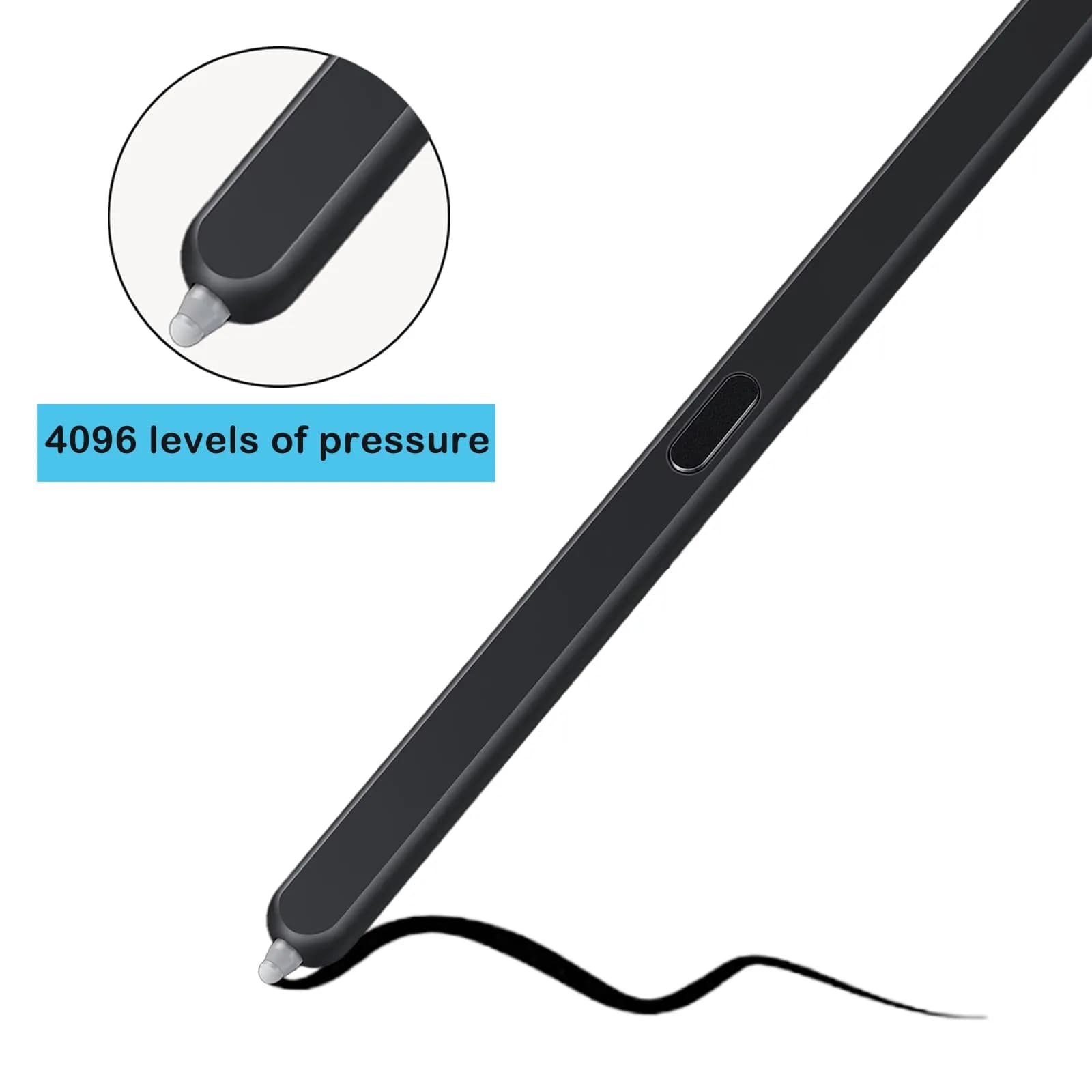 Peixiong Galaxy Z Fold 6 S Pen Fold Edition Stylus Pen with 2 Nibs & Card Pin | Black - view 2