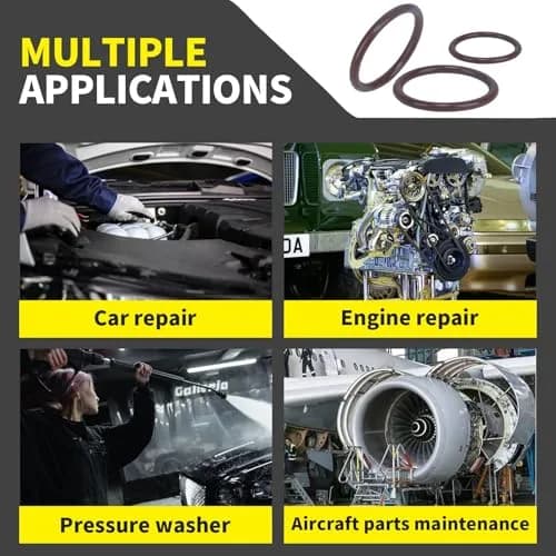 ZDBB 382-Piece SAE FKM Viton O-Ring Assortment Kit | 30 Sizes, 75A Durometer, -26°C to +230°C thumbnail 3