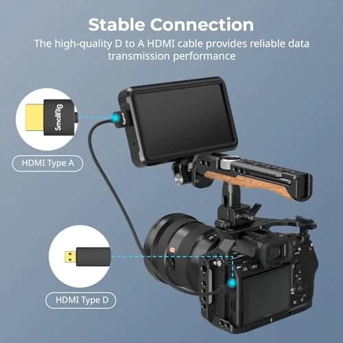 SMALLRIG Ultra Thin HDMI Cable 100cm (3.28ft) | 4K 60Hz HDMI 2.0 Micro to Full HDMI Cord thumbnail 5