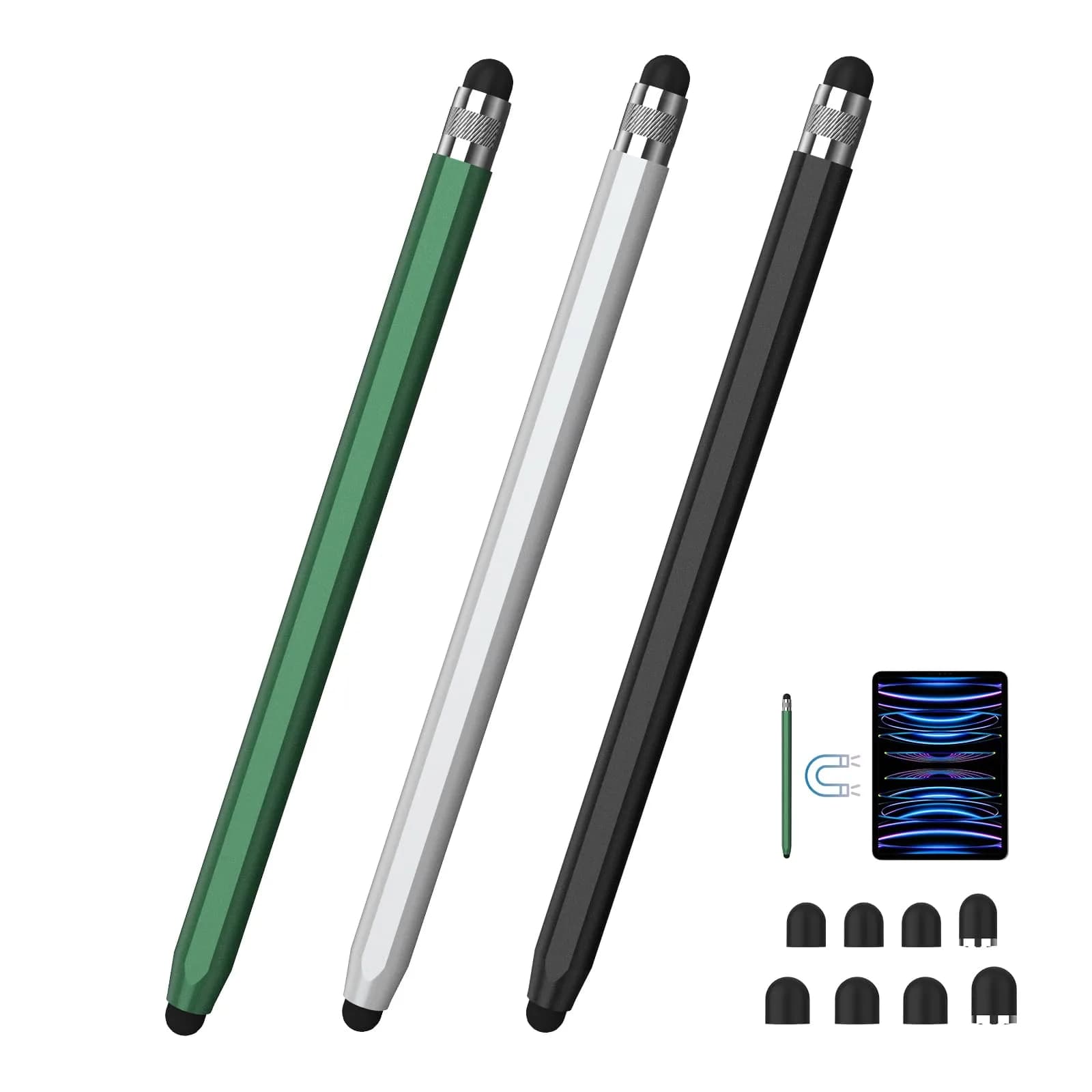 Granarbol 2-in-1 Magnetic Capacitive Stylus Pen | 3 Colors, 5.8" | Precise Touch & No Charging Needed