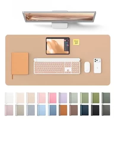 YSAGi Leather Desk Protector Large Mouse Mat 80cm x 40cm (31.5" x 15.8") | Protects Desks from Scratches and Spills thumbnail 1