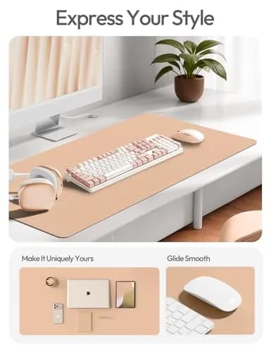 YSAGi Leather Desk Protector Large Mouse Mat 80cm x 40cm (31.5" x 15.8") | Protects Desks from Scratches and Spills thumbnail 2