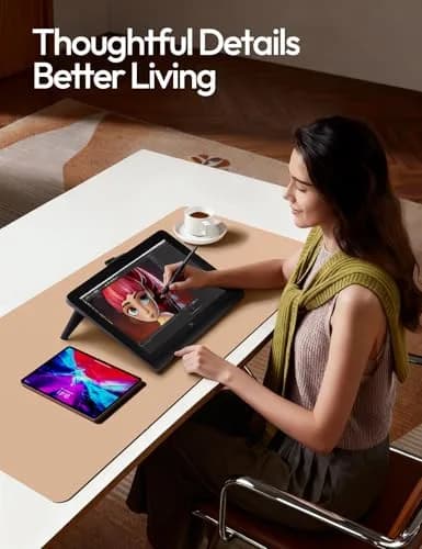 YSAGi Leather Desk Protector Large Mouse Mat 80cm x 40cm (31.5" x 15.8") | Protects Desks from Scratches and Spills thumbnail 3