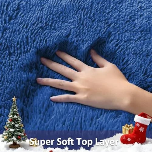 Ophanie Blue Rug 4x6 ft | Soft, Non-slip Kids Bedroom Carpet with Modern Style thumbnail 2