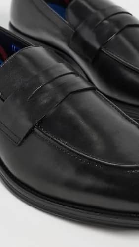 Paul Smith Men's Pierce Penny Loafers Leather Black 9 | Classic Business Casual Footwear thumbnail 4