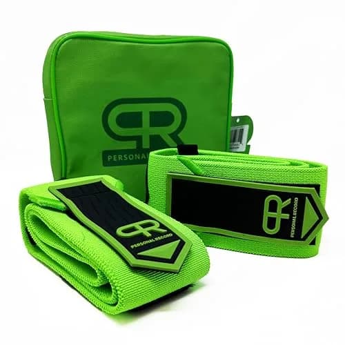 PR Personal Record Elbow Wraps for Weightlifting - Heavy Duty Construction, 36" Length, Neon thumbnail 1