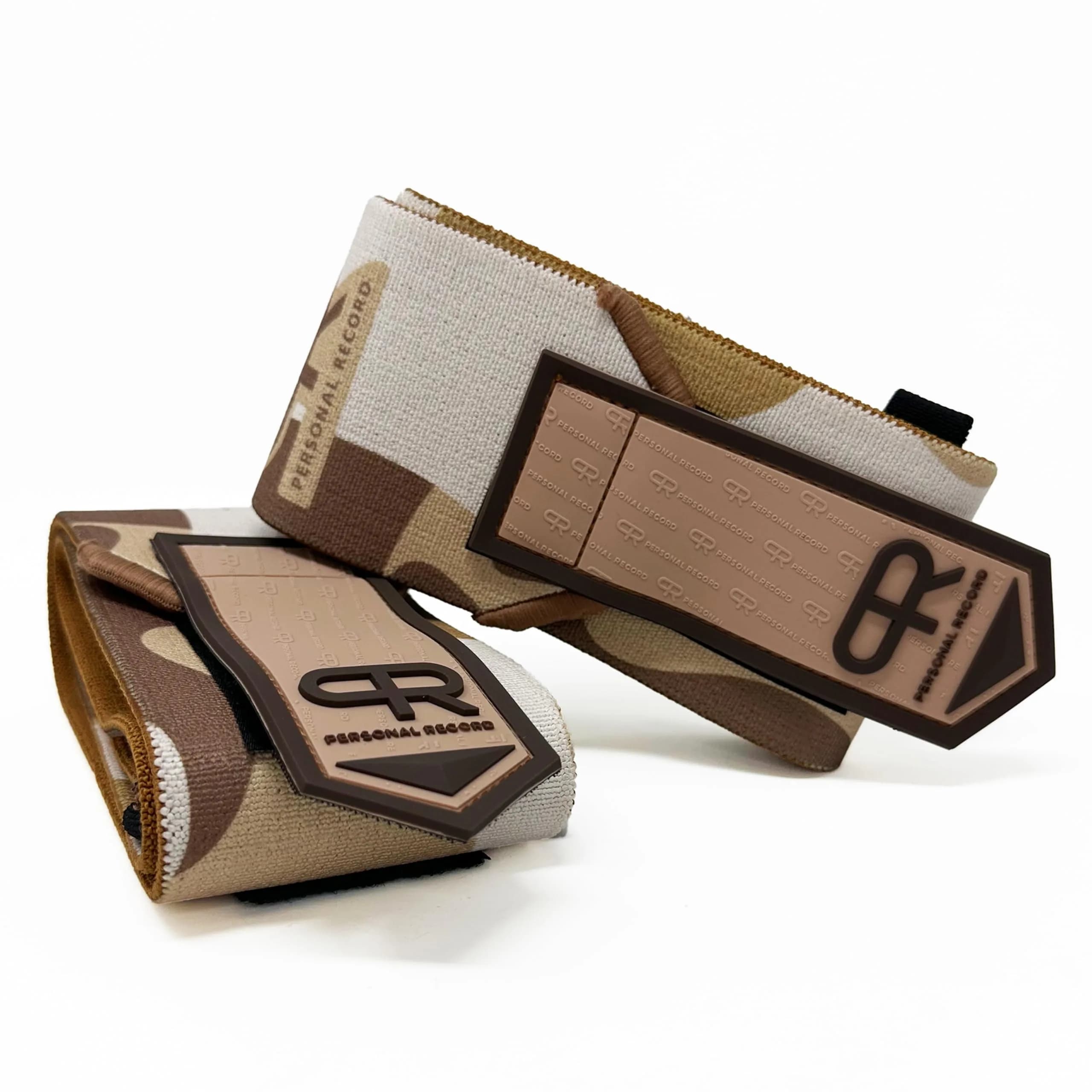PR Personal Record Elbow Wraps for Weightlifting - Heavy Duty Construction, 36 Inch Length, Sand Camo