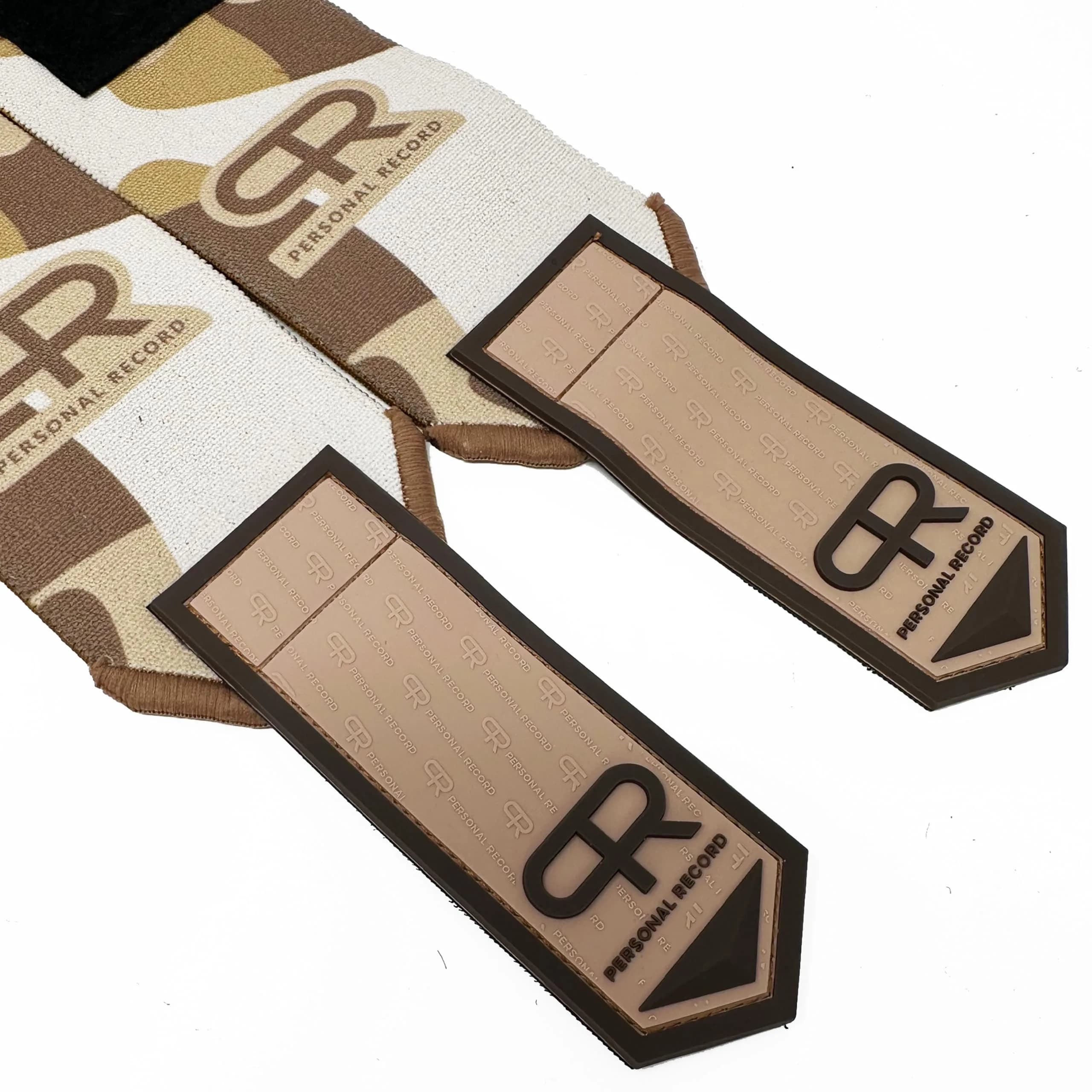 PR Personal Record Elbow Wraps for Weightlifting - Heavy Duty Construction, 36 Inch Length, Sand Camo - view 3
