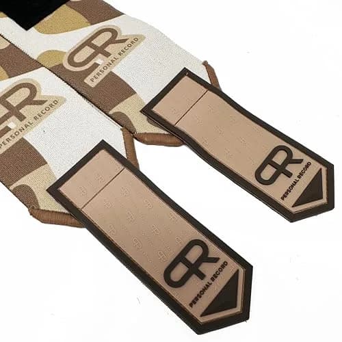 PR Personal Record Elbow Wraps for Weightlifting - Heavy Duty Construction, 36 Inch Length, Sand Camo thumbnail 3