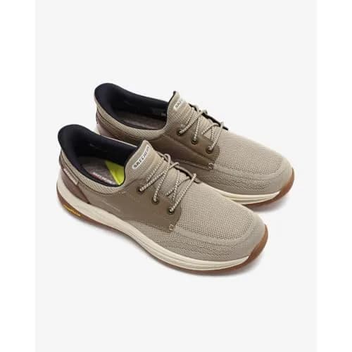 Skechers Men's Meroe - Alden Bungee Lace Slip-ins Taupe 27.5cm (US 9.5, Medium) | Breathable Casual Comfort thumbnail 4