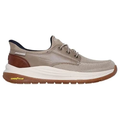 Skechers Men's Meroe - Alden Bungee Lace Slip-ins Taupe 27.5cm (US 9.5, Medium) | Breathable Casual Comfort thumbnail 3
