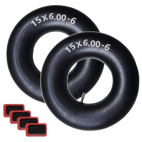Swagnaz 15x6.00-6 Inner Tube with TR-13 Valve | 2-Pack, 30 PSI Max Inflation thumbnail 1