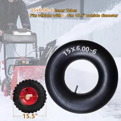 Swagnaz 15x6.00-6 Inner Tube with TR-13 Valve | 2-Pack, 30 PSI Max Inflation thumbnail 2
