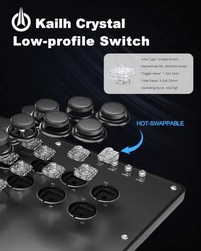 SIXSIR Haute42 U16 Leverless Arcade Controller for PC/Switch/PS5 - 16-Key Graffiti Panel, RGB, Low-Profile Switches thumbnail 4