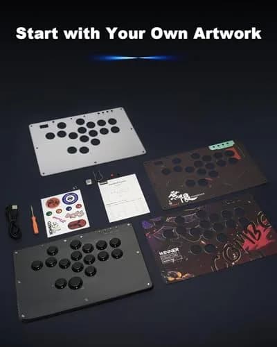 SIXSIR Haute42 U16 Leverless Arcade Controller for PC/Switch/PS5 - 16-Key Graffiti Panel, RGB, Low-Profile Switches thumbnail 7
