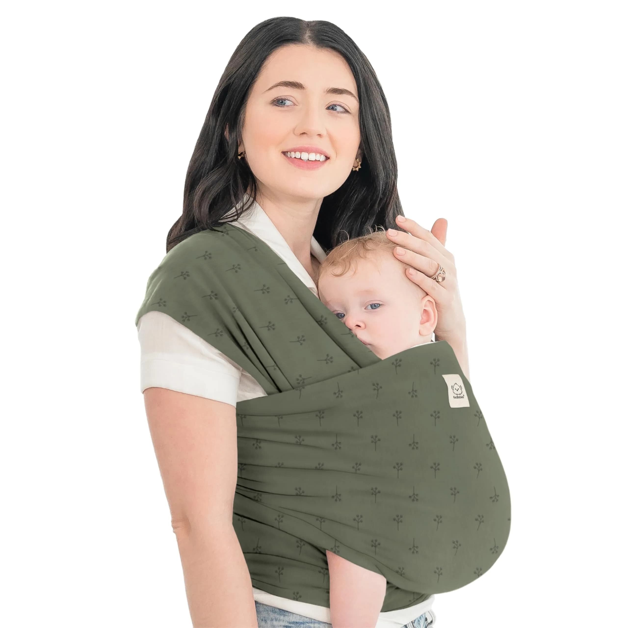 KeaBabies Original Baby Wrap Carrier - Forest Berries | One Size, Breathable Fabric - main product image