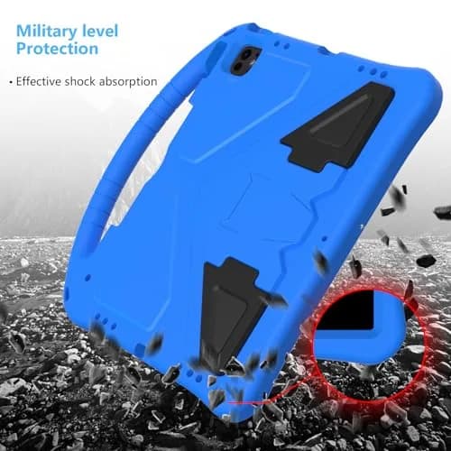 Dteck Blue EVA Foam Case for iPad Air 13-inch M2 2024 & iPad Pro 13-inch M4 2024 & iPad Pro 12.9-inch 3rd-6th Gen | Kid-Safe Handle Stand & Pencil Holder thumbnail 4