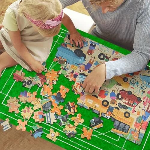 Ainiv Jigsaw Puzzle Mat Roll Up 1500 Pieces | Portable Felt Puzzle Storage for Adults & Kids thumbnail 8