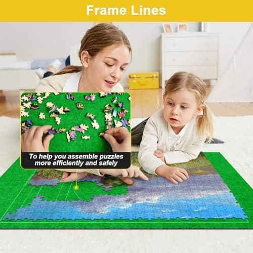 Ainiv Jigsaw Puzzle Mat Roll Up 1500 Pieces | Portable Felt Puzzle Storage for Adults & Kids thumbnail 3