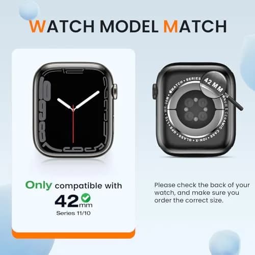 Goton Clear 2 Pack Bumper Case for Apple Watch Series 11/10 42mm | Protects Edges & Sides thumbnail 2