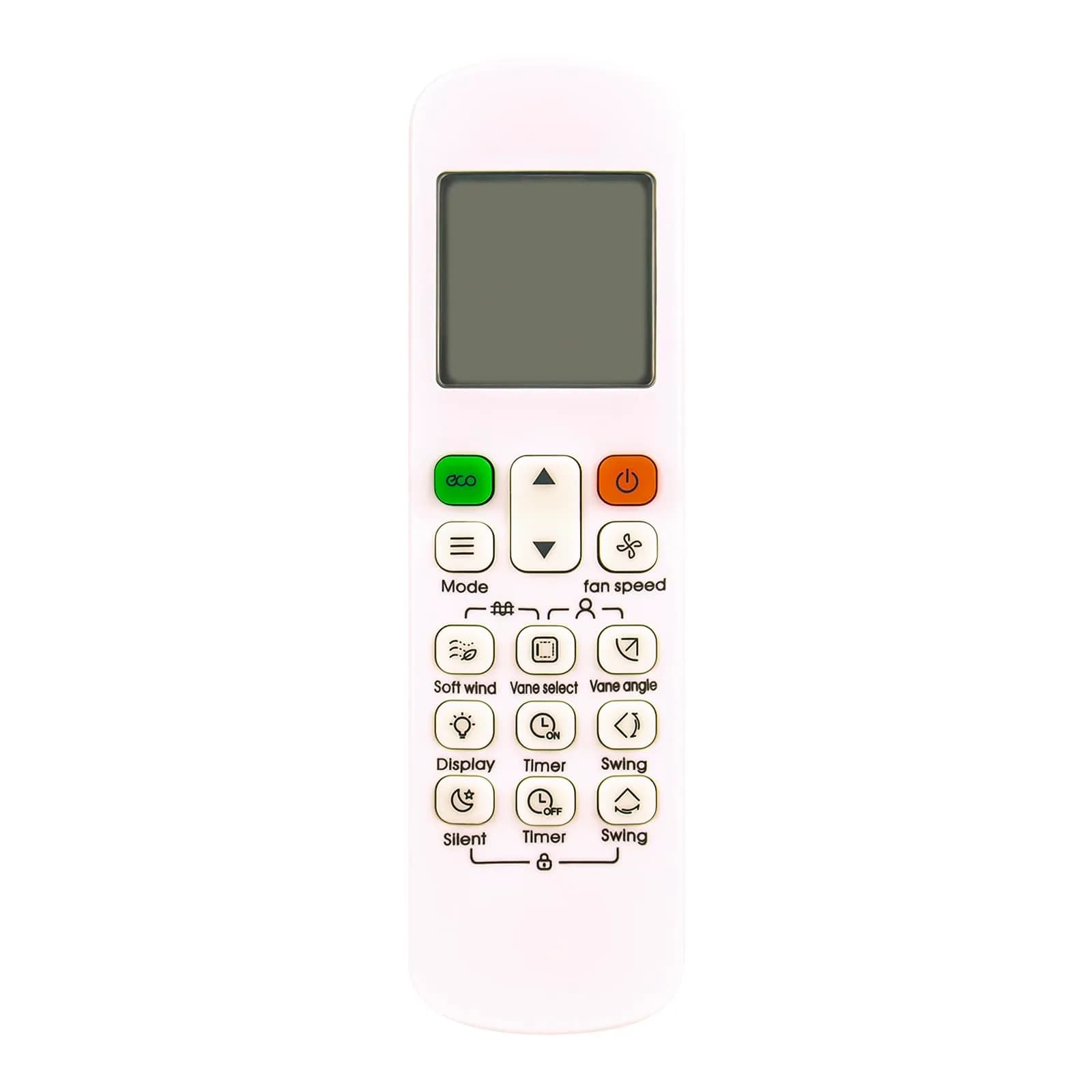 Beyution RM12F Replacement Air Conditioning Remote Control | Infrared, 10m Range — White