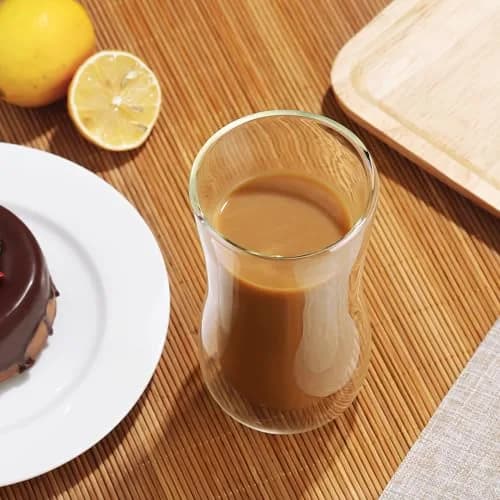 Joeyan Double Walled Beer Drinking Glasses Tumbler 400ml | Borosilicate Material Keeps Drinks Hot or Cold thumbnail 8