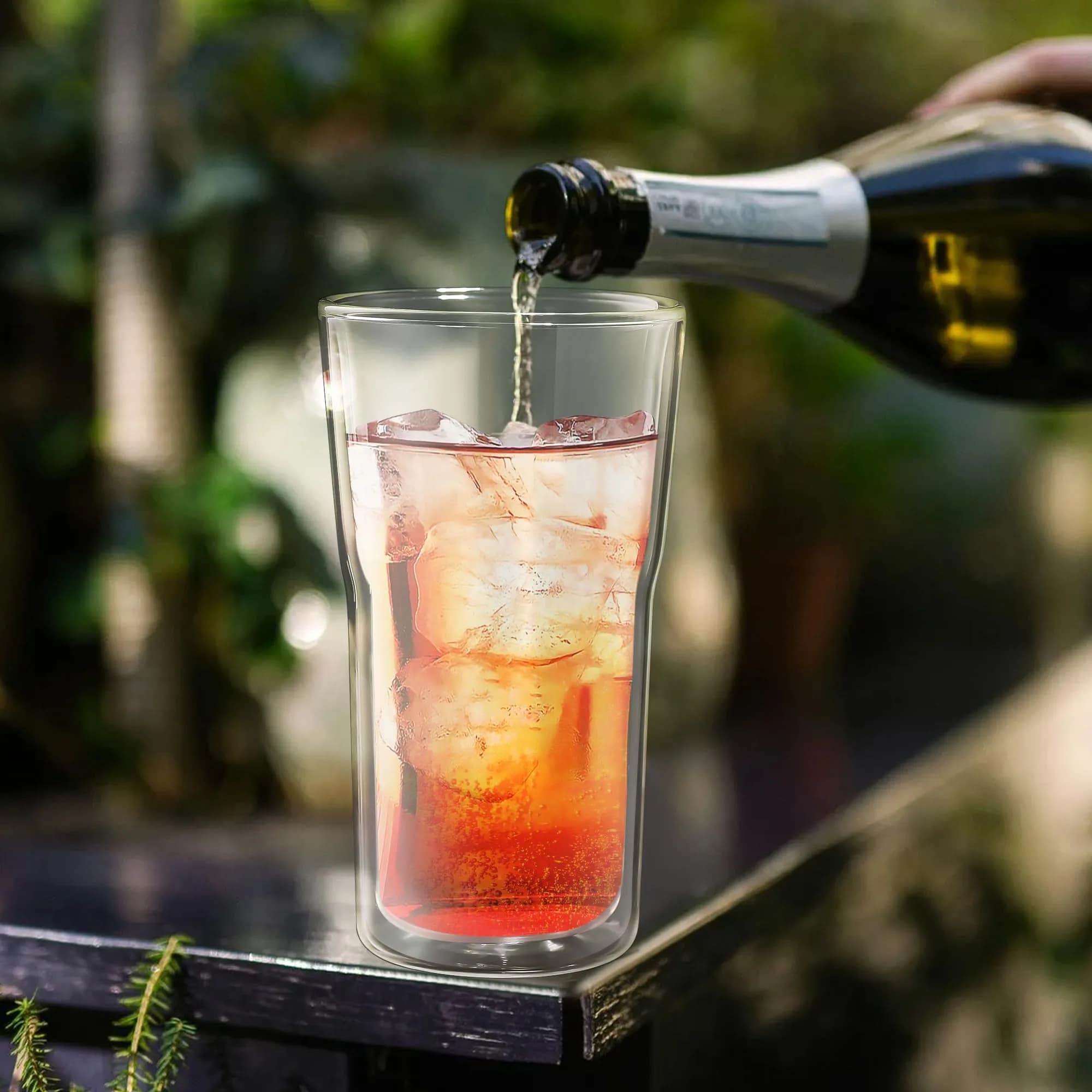 Joeyan Double Walled Beer Drinking Glasses Tumbler 500ml | Borosilicate Material, Keeps Drinks Hot & Cold thumbnail 6