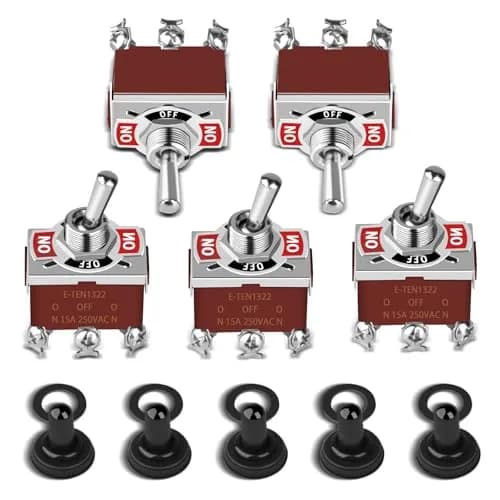 COROTC 12V Toggle Switch 5Pack | Waterproof Marine DPDT Heavy-Duty Reliability thumbnail 1