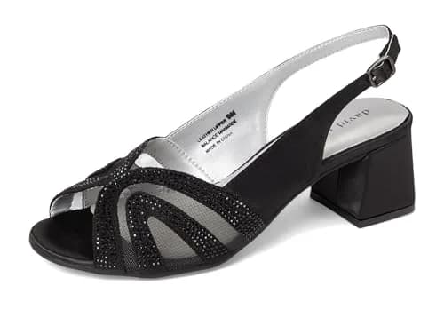 David Tate Desire Black Women's Sandal 7.5 X-Wide | Elegant Satin Evening Heel thumbnail 9