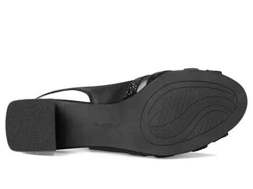 David Tate Desire Black Women's Sandal 7.5 X-Wide | Elegant Satin Evening Heel thumbnail 5