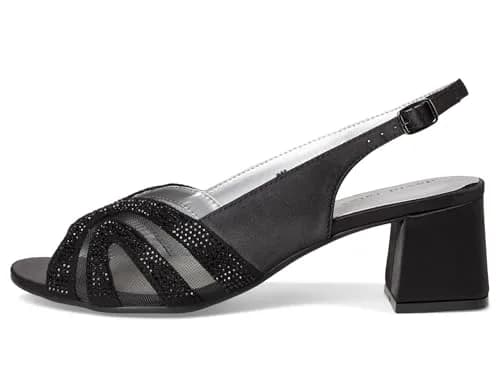 David Tate Desire Black Wide Sandal 9.5 US | Elegant Satin Heel for Special Occasions thumbnail 6