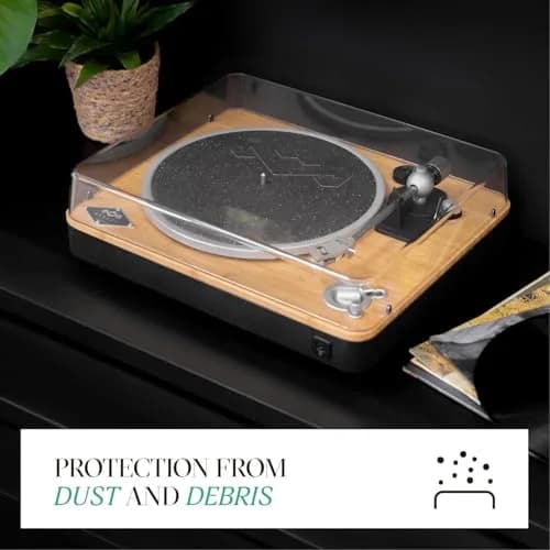 Marley Turntable Dust Cover – Eco-Friendly, Recycled Plastic, Durable, Fits Marley Stir it Up & Simmer Down Series thumbnail 3