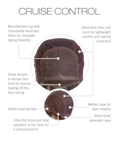 Raquel Welch Cruise Control Mid-Length Pageboy Bob Hand-Tied Wig | Light, Effortless Style in Rusty Auburn thumbnail 4