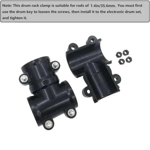 TUOREN Drum Rack T Clamp 35.6mm (1.4 inch) with 38mm Depth | Connects Drum Rack Bars at 90 Degrees thumbnail 5