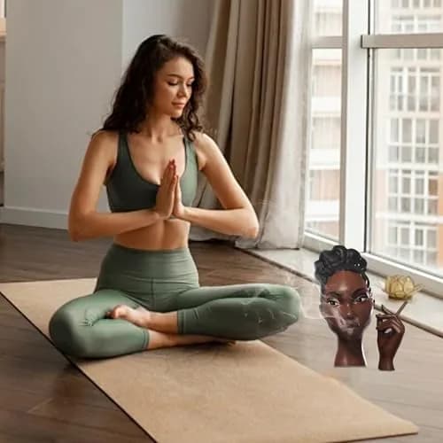 KLUSIET Head Incense Holder Black Women 25.4cm (10 inches) | Unique Resin Sculpture for Aromatherapy thumbnail 6