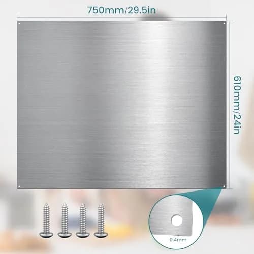 VENFAN 29.5 x 24 inch Stainless Steel Backsplash for Stove | 430 Stainless Steel, Kitchen Safe, Easy Clean thumbnail 5
