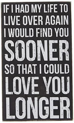 Primitives by Kathy Classic Box Sign I Could Love You Longer | Rustic Home Decor (6" x 10") thumbnail 3