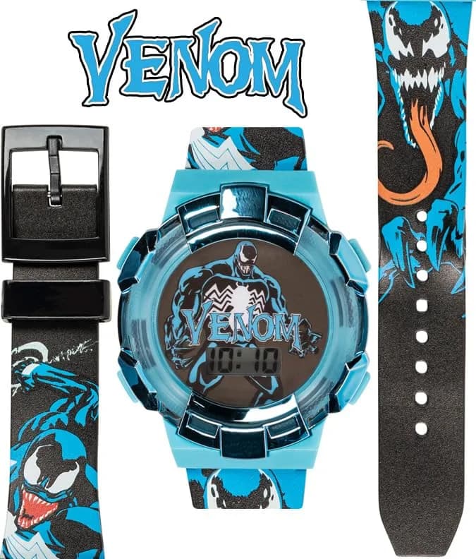 Accutime Marvel Venom Kids Watch – Light-Up Bezel, LCD Display, Adjustable Plastic Strap (Childrens, Multicolor) thumbnail 2